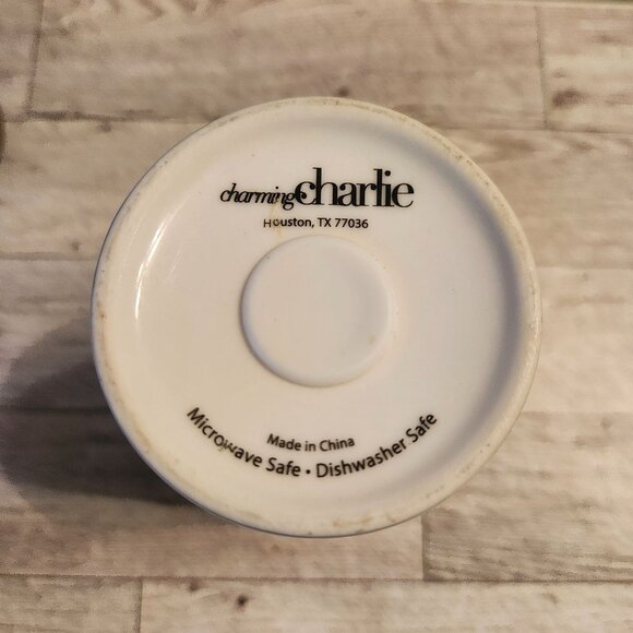 Ceramic Travel Mug with Lid Best Day Ever Polka Dot Charming Charlie - Picture 8 of 10